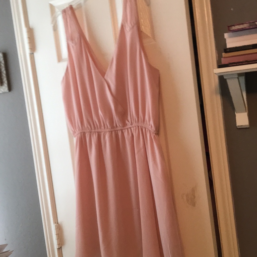 Pink chiffon dress